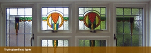 Triple glazed lead lights